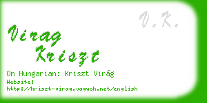 virag kriszt business card